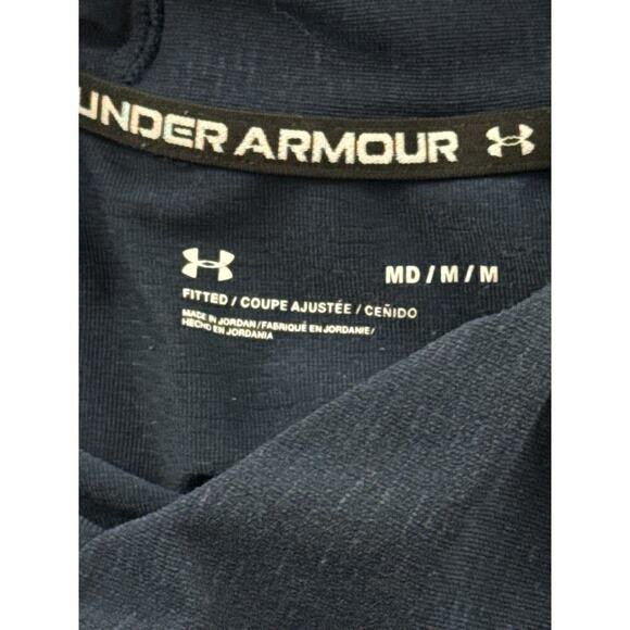 Men’s Under Armour Blue Gradient Fitted Hoodie Sz M - Picture 3 of 4